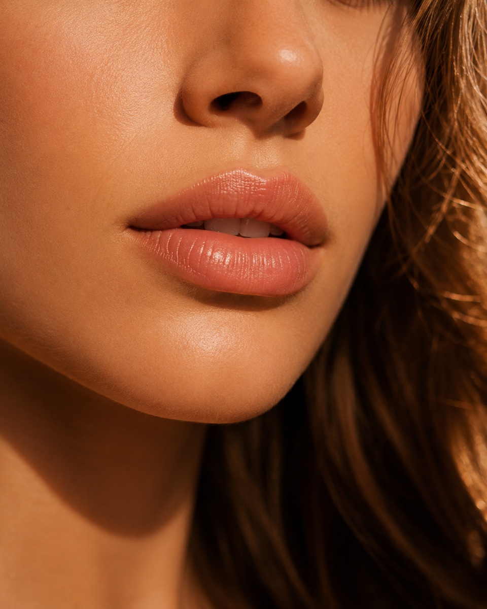 Week 2 lip filler final result — natural full lips after swelling resolves at Solace Fort Myers