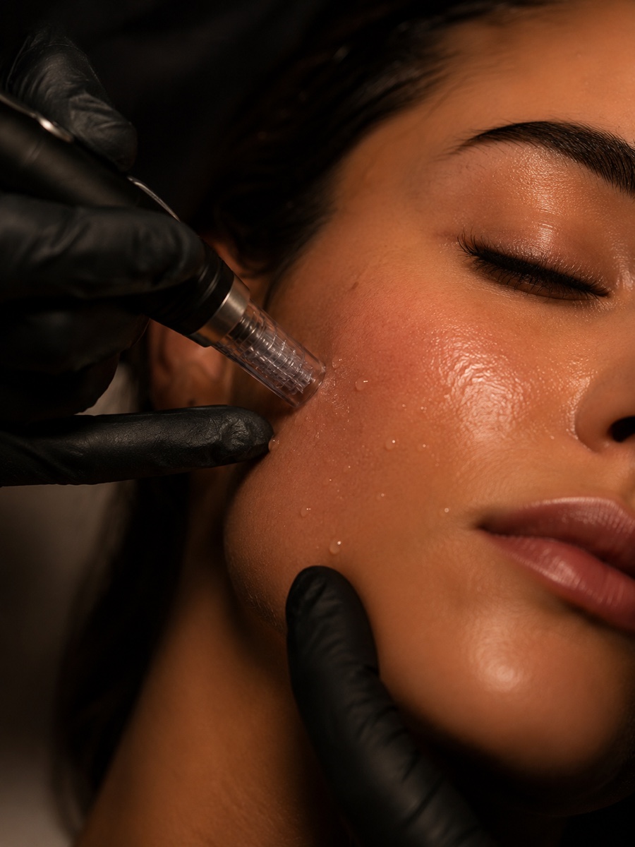 Microneedling treatment being performed at Solace Wellness Aesthetics Fort Myers